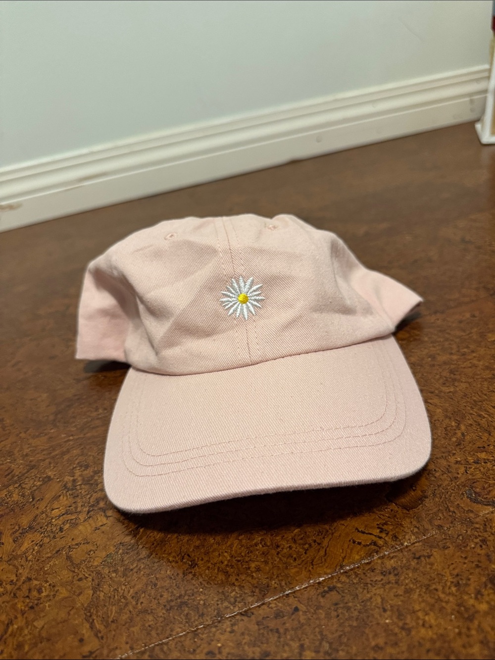 Urban outfittersPink Daisy Embroidered Baseball Cap